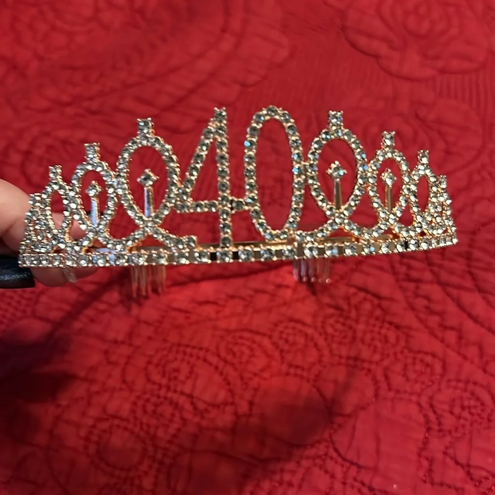 Rosegold “40” tiara